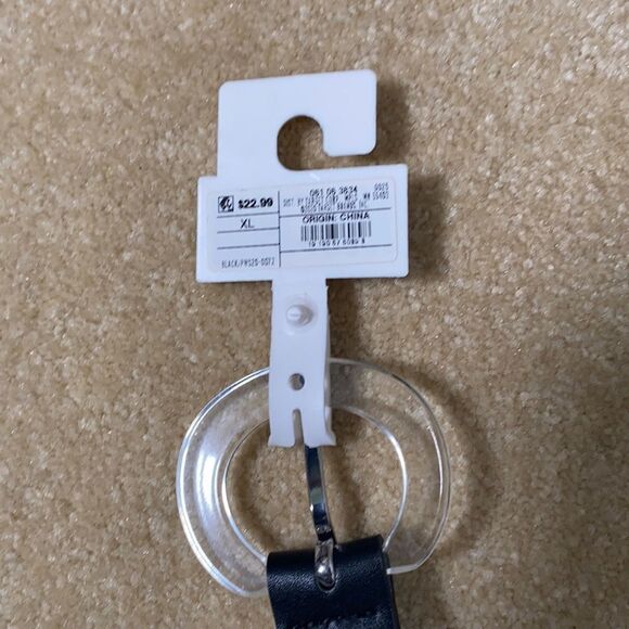 Women’s Black Belt with Clear Buckle XL NWT - Picture 3 of 3